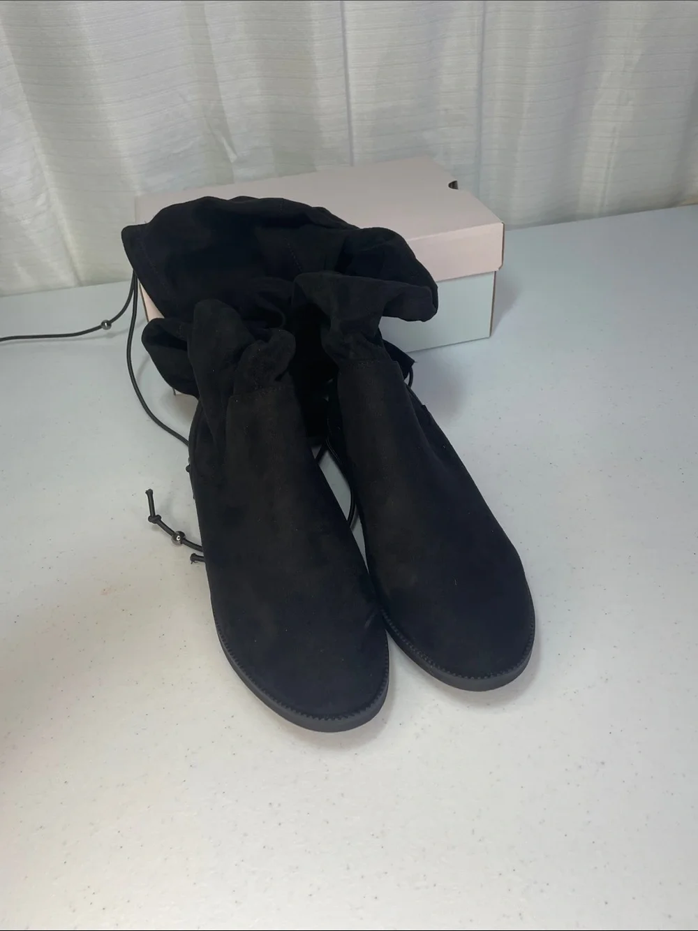 SO Black Over-the-Knee Suede Boots